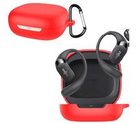 Ferbao Case for SHOKZ OpenFit 2,Protective Case Cover for Shokz OpenFit2 Headphones (Red)