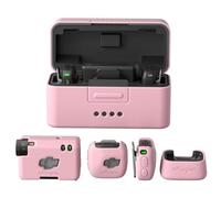Ferbao Silicone Case for DJI Mic Mini,Protective Cover for DJI Mic Mini (2 TX + 1 RX + Charging Case) (Pink)