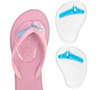 FERCAISH 1 Pair Flip Gel Cushion Pad, Toe Protector Sandal Silicone, Toe Separator Insoles for Flip Flops (Blue)