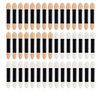 FERCAISH 100Pcs Disposable Eyeshadow Applicators, Dual Sides Eyeshadow Brushes Sponge Eyeshadow Brush Makeup Applicators for Girls Lady Women Makeup (White)