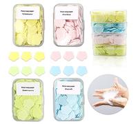 FERCAISH 400 Petal Soap Sheets, Portable and Dissolvable Soap Paper Sheets for Hand Washing and Cleaning, Perfect for Children and Adults on Outdoor Travel and Camping Hiking(4 Box Set)