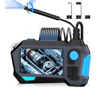 Ferdiiz Bidirectional 720° Rotation Endoscope Inspection Camera, 1920P HD Dual Lens Snake Borescope with Flashlight, IP68 Flexible Inspection Camera 8+1 Lights, 4.5'' IPS Screen, Gadgets for Men (2M)