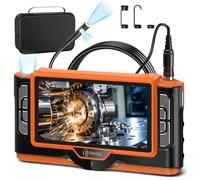 Ferdiiz Dual Lens 1920P HD Endoscope Inspection Camera, 7-inch Screen Borescope, 5200mAh Drain Inspection Camera, IP68 Waterproof, 8+1 Adjustable LEDs, Automotive/Plumbing/Mechanical Repair(16.4FT/5M)