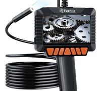 Ferdiiz Endoscope Inspection Camera, 1920P HD 4.3'' LCD Screen Inspection Camera, IP67 Waterproof Endoscope with 8 Led Lights, Handheld Industrial Borescope for Wall, Engine Inspect, Automotive