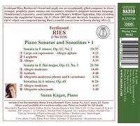 FERDINAND RIES: PIANO SONATAS AND SONATINAS, VOL. 1 NEW CD