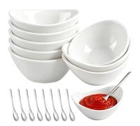 Ferenando 8 Pack Ceramic Dipping Bowls, 60ml/2oz White Sauce Pots Ceramic