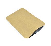 FERENLI 100 Pieces 3.9x5.9 inch (Usable Size 3.5x5.5 inch) Kraft Paper Open Top Vacuum Sealable Bags Mylar Foil Heat Seal Pouches for Sample Food Storage Packaging with Tear Notches