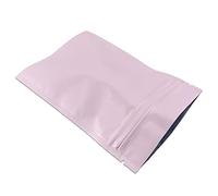 FERENLI 100Pcs Zipper Lock Self Seal Flat Pouch for Zip Aluminum Foil Lock Package Bag Coffee Food Storage Resealable Mylar Bags Heat Sealable Candy Reclosable Bags (7x10cm (2.8x3.9 inch), Pink)