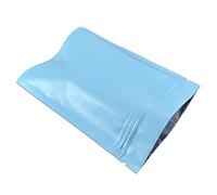 FERENLI 100Pcs Zipper Lock Self Seal Flat Pouch for Zip Aluminum Foil Lock Package Bag Coffee Food Storage Resealable Mylar Bags Heat Sealable Candy Reclosable Bags (8x12cm (3.1x4.7 inch), Blue)