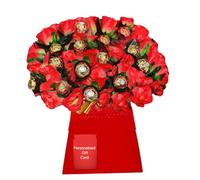 Ferero Rochr Chocolate Lindore Gift Box Hamper Bouquet Roses Flowers Red Pink White Purple Gold Caramel Dark White Candy Sweets kinder (Small)