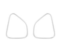 FERFXN Car Decoration Interior Car Front Door Stereo Speaker Audio Sound Decoration Cover Accessories For Chrysler 300C 2011 Up(Silver)