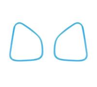 FERFXN Car Decoration Interior Car Front Door Stereo Speaker Audio Sound Decoration Cover Accessories For Dodge For Charger 2011 Up(Light blue)