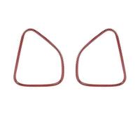 FERFXN Car Decoration Interior Car Front Door Stereo Speaker Audio Sound Decoration Cover Accessories For Chrysler 300C 2011 Up(Red carbon fiber)