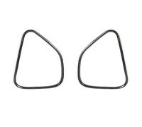 FERFXN Car Decoration Interior Car Front Door Stereo Speaker Audio Sound Decoration Cover Accessories For Chrysler 300C 2011 Up(Black carbon fiber)