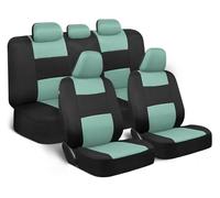 FERFXN Car Seat Covers Full Set For Nissan For Qashqai For Tiida Universal Waterproof Full Set Leather Car Seat Covers Covers Car Seat(Black Green B)