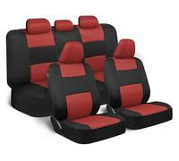 FERFXN Car Seat Covers Full Set For Nissan For Versa Full Set Universal Leather Car Seat Covers Interior Accessories Covers Car Seat(WINE RED)