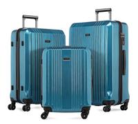 FERGÉ Cannes 3-Piece Hard Shell TSA Combination Lock Travel Suitcase Trolley Set (Hand Luggage, L, XL) Set of 3 Hard Shell Suitcases Rolling Suitcase 4 Wheels Combination Lock 100% ABS & PC,