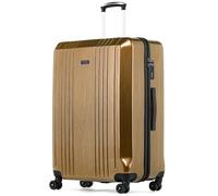 FERGÉ XL Large Hard-case Luggage Suitcase Hard Shell Trolley Cannes 28" Trolley 4 Spinner Wheels (360) Brown