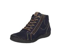Josef Seibel Women's Ankle Boots Fergey 67 Ocean Asymmetrical Chukka Zip Blue UK 6
