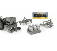 Ferguson Implements Set Accessories Plow Harrow Ridger Milk Containers 1:32
