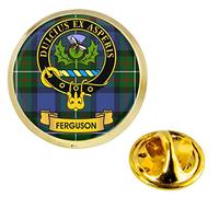 Ferguson Scottish Clan Crest Lapel Pin Badge in Gold Colour Product Of Scotland