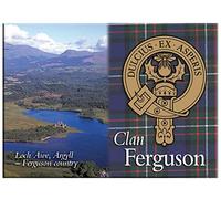 Ferguson Scottish Clan Souvenir Metallic Picture Fridge Magnet, Scottish Gift