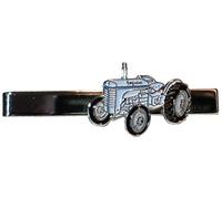 Ferguson TE20 Little Grey Fergie Vintage Farm Tractor Metal Enamel Tie Clip