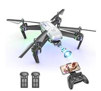 FERIETELF T6 Drone with Camera 1080P- Foldable Professional Drone for Kids & Adults, with Live WiFi Video Transmission, RC Quadcopter with 2 Batteries, 3D Flip, Under 249g Weight
