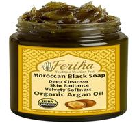 FERIHA - Premium Moroccan Black Soap with Organic Argan Oil, 100% Authentic, Beldi Craft Soap, Origin Cr