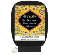 FERIHA Sultana Original Kessa Exfoliating Glove - Moroccan Hammam Mitt for Deep Cleansing, Dead Skin & Keratosis Pilaris - Microdermabrasion Scrubber for Spray Tan Removal, Long-Lasting, Made in