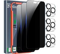 Ferilinso 3 Pack Privacy Screen Protector & 3 Pack Camera Lens Protector for iPhone 14 Pro Max 6.7 inch, 9H Tempered Glass, Anti Spy, Case Friendly
