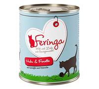 Feringa Classic Meat Rabbit & Turkey with Sea Buckthorn Menu 6 x 800g Tasty Wet Cat Food with Combination of Freshly Prepared meat or fish Tasty Vegetables & Herbs Natural, Grain-free