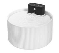 Feriva 2.2L Ceramic Wireless Cat Water Fountain, Automatic Cat Water Dispenser 4000mAh Rechargeable Battery Operated, Ultra Quiet Cordless Pet Drinking Fountain with Motion Sensor(Porcelain White)