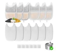 Feriva 6 Pack Cat Fountain Filters for Automatic 4L Drinking Fountain, Triple Filtration Pet Water Dispenser Replacement Filter and Sponges