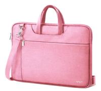 Ferkurn Laptop Case Bag Women Men Computer Sleeve with Shoulder Compatible with HP/Inspiron/Thinkpad/Vivobook/MSI/Surface, 17.3 inch, Pink