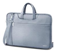 Ferkurn Laptop Case Bag Women Men Computer Sleeve with Shoulder Compatible with HP/Inspiron/Thinkpad/Vivobook/MSI/Surface, 15.6 inch, Light Grey