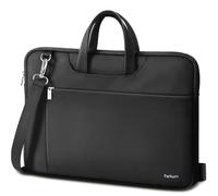 Ferkurn Laptop Case Bag Women Men Computer Sleeve with Shoulder Compatible with HP/Inspiron/Thinkpad/Vivobook/MSI/Surface, 15.6 inch, Black