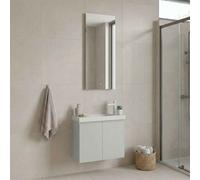 ferla wooden bathroom furniture set with 2 doors in matte cashmere