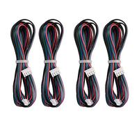 Ferleiss 4Pcs 2M Motor Connector Cables XH2.54 4Pin to XH2.0 6Pin White Terminal Paralled Motor Wires for 3D Printer Stepper