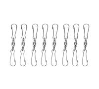 Ferleiss 8 Pack Spinning Double Swivel Hooks for Wind Spinners, Windsock, Bird Feeders, Wind Chimes Crystal Twisters Party