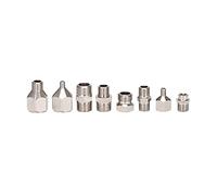 Ferleiss 8 Pieces Airbrush Flexible Adapter Fitting Connector Set for Compressor and Airbrush Hose