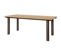 Ferm Living - Atura Dining Table 90x200 cm, Dark Chocolate / Oak Veneer - Oak