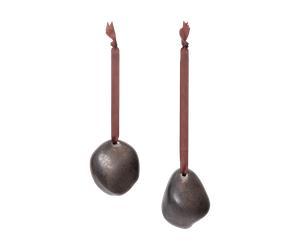 Ferm Living Bellure Christmas ornament 7 cm 2 pieces Rustic Bronze