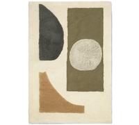 Ferm Living - Bloco Tufted Wool Rug 120x180 cm, Green / Off-white - Green