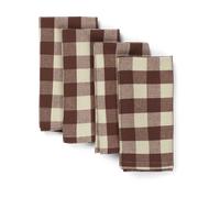Ferm Living Bothy Check cotton napkin 40x40 cm 4-pack Cinnamon-grey green