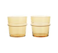 Ferm Living Boya drinking glass low 30 cl 2-pack Yellow