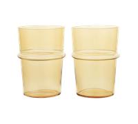 Ferm Living Boya drinking glass tall 45 cl 2-pack Yellow
