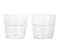 Ferm Living - Boya Glass Low 2-pack, Clear - Clear