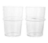 Ferm Living - Boya Glass Tall 2-pack, Clear - Clear