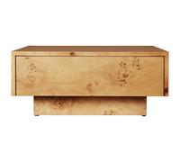 Ferm Living - Burl Coffee Table With Storage 70x70 cm, Natural Burlwood - Natural